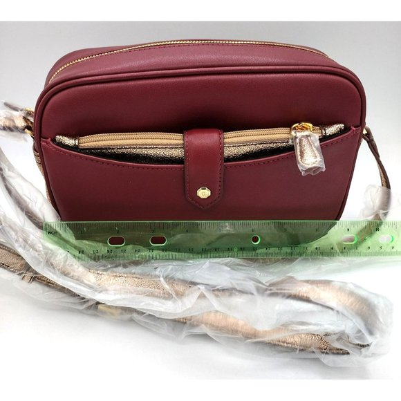 GILI / QVC Bags Gili Cranberry Crossbody Bag With Removable Pouch